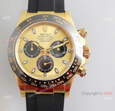 Noob Factory V3 Rolex Daytona Men Watch Gold Case Oysterflex Strap